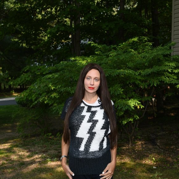 Mink Pink Lightning Bolt Sweater Tunic S - Picture 3 of 8